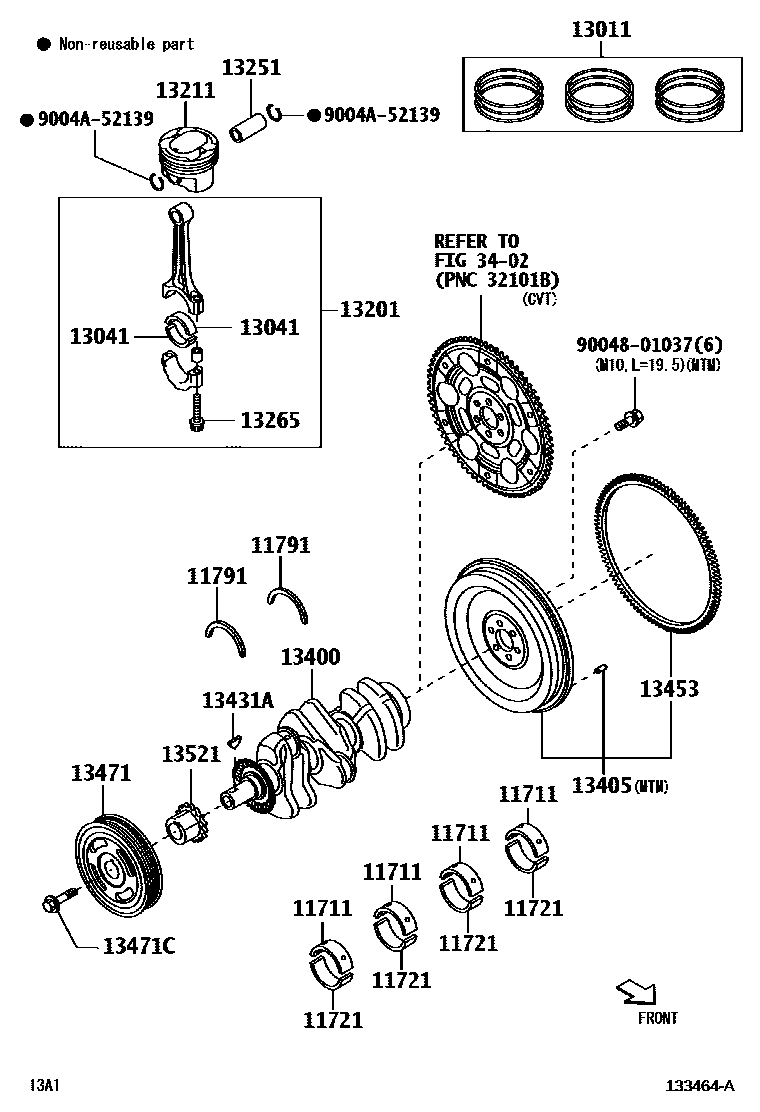 1301 — CRANKSHAFT & PISTON
