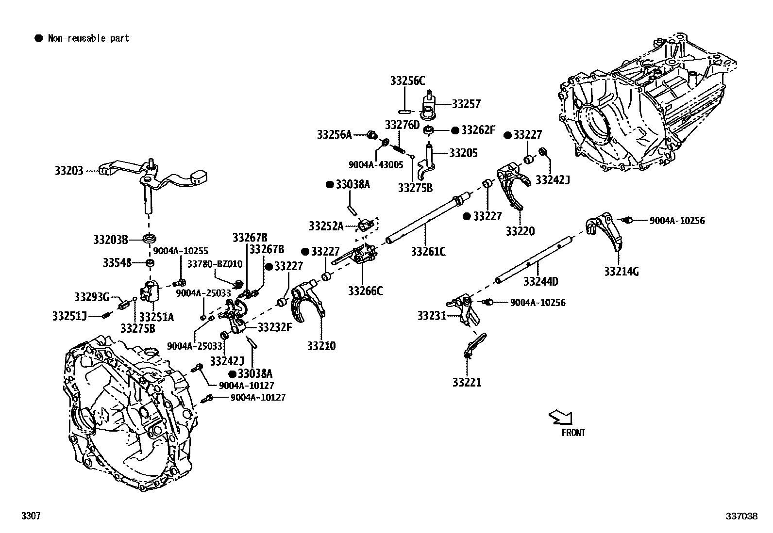 3307 — GEAR SHIFT FORK & LEVER SHAFT (MTM)
