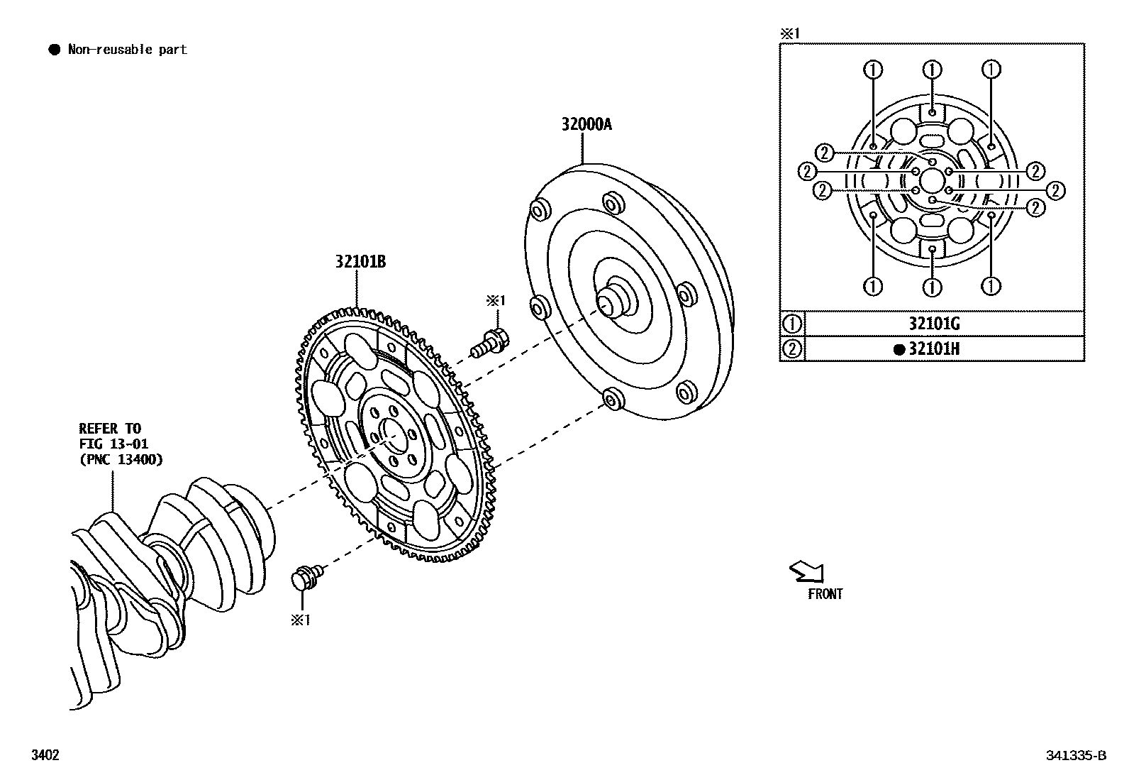 3402 — TORQUE CONVERTER, FRONT OIL PUMP(CVT)