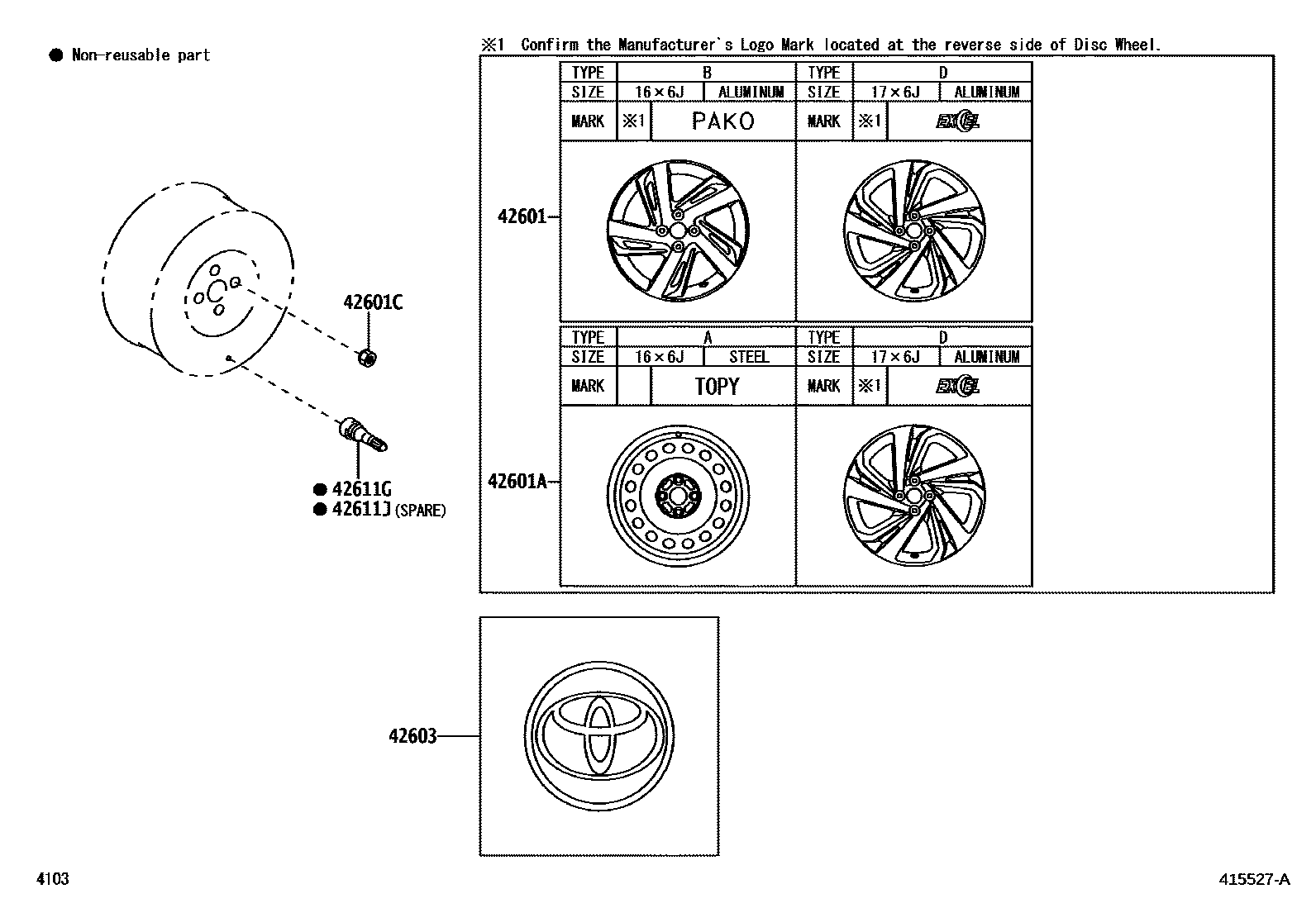 4103 — DISC WHEEL & WHEEL CAP