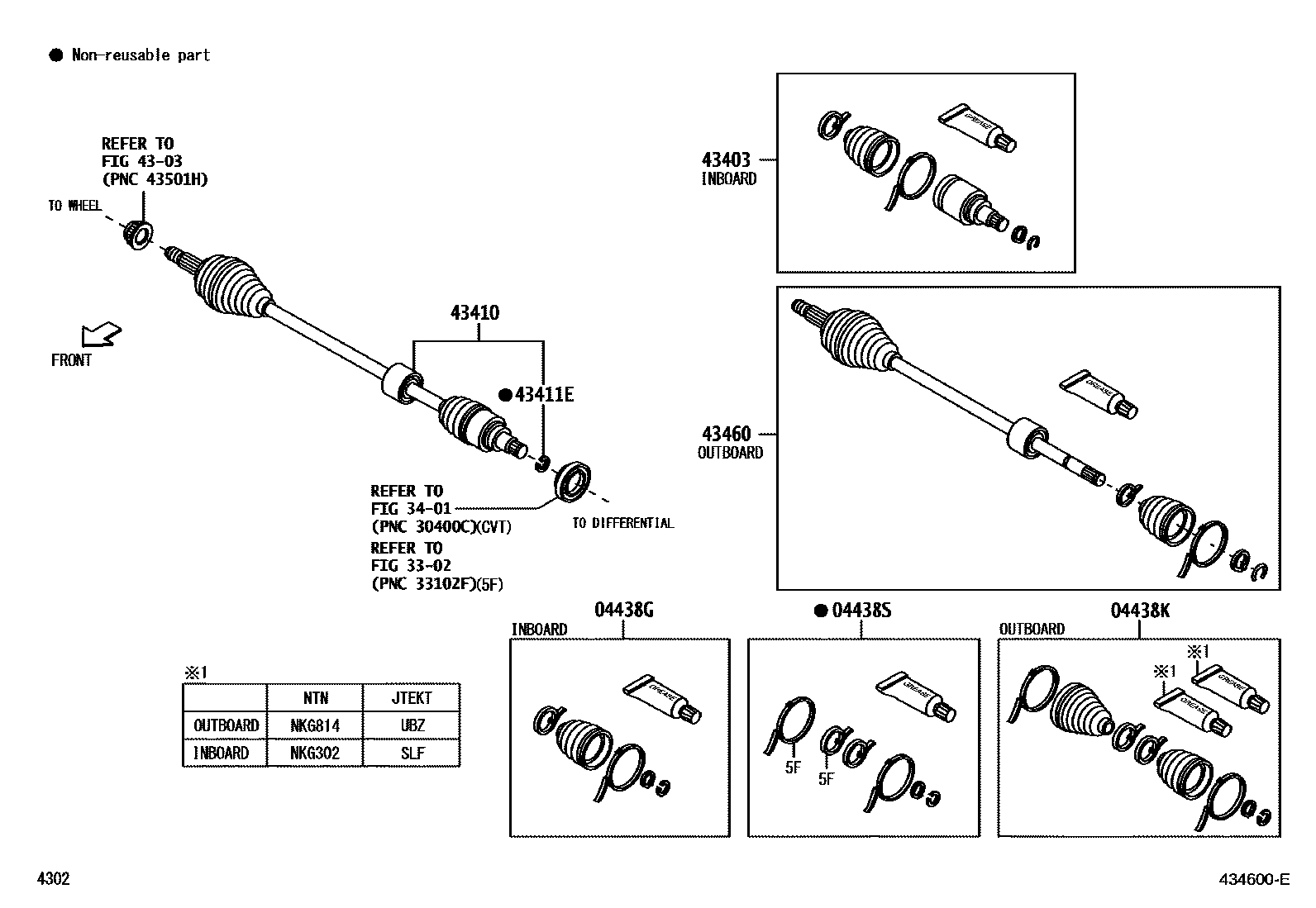 4302 — FRONT DRIVE SHAFT