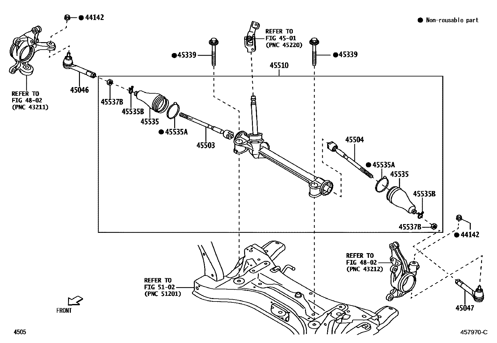 4505 — FRONT STEERING GEAR & LINK