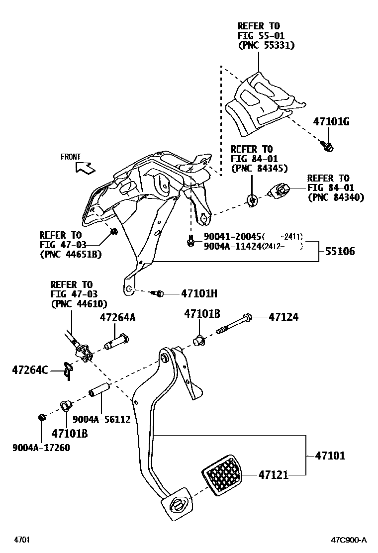 4701 — BRAKE PEDAL & BRACKET