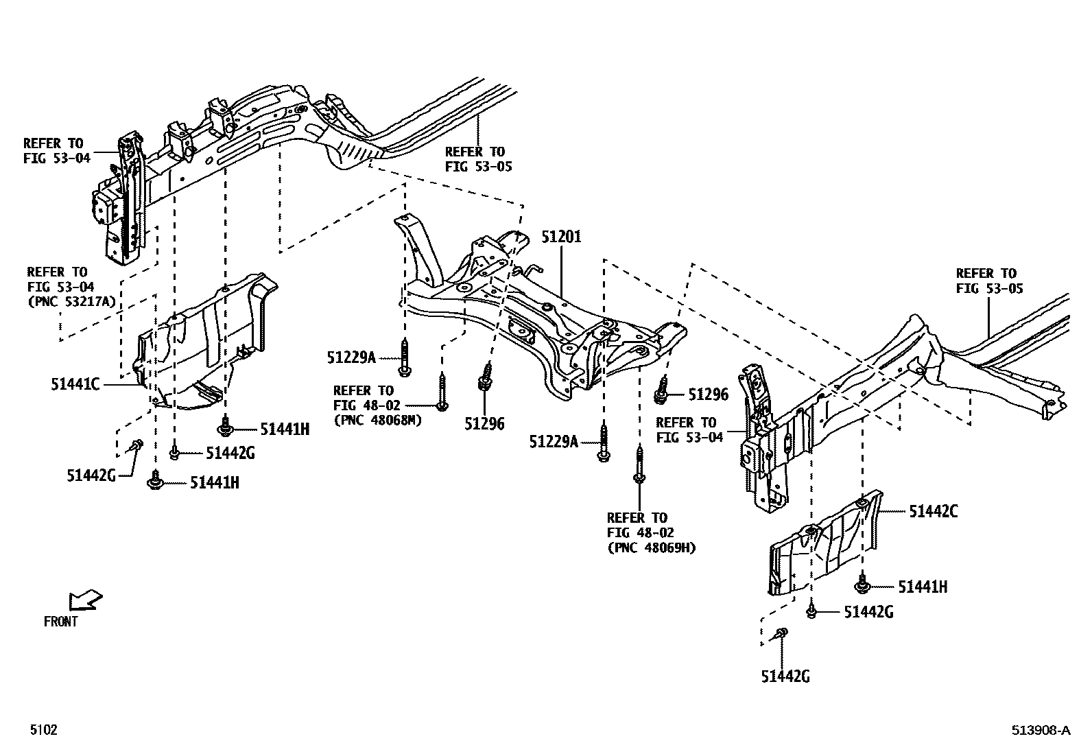 5102 — SUSPENSION CROSSMEMBER & UNDER COVER