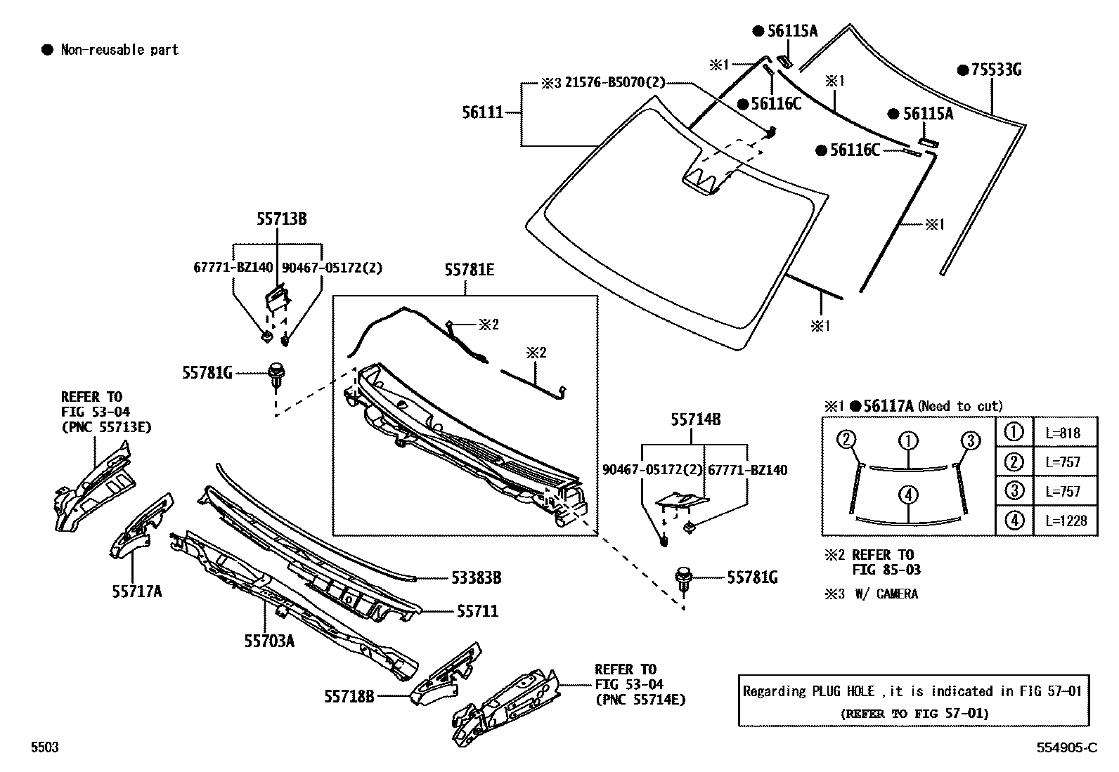 5503 — COWL PANEL & WINDSHIELD GLASS