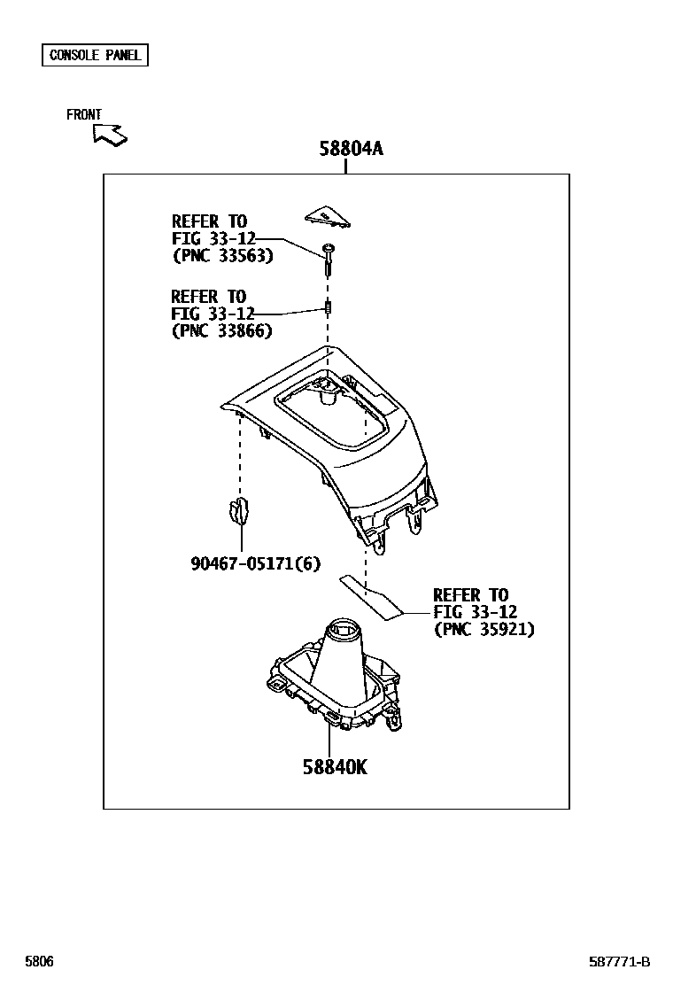 5806 — CONSOLE BOX & BRACKET