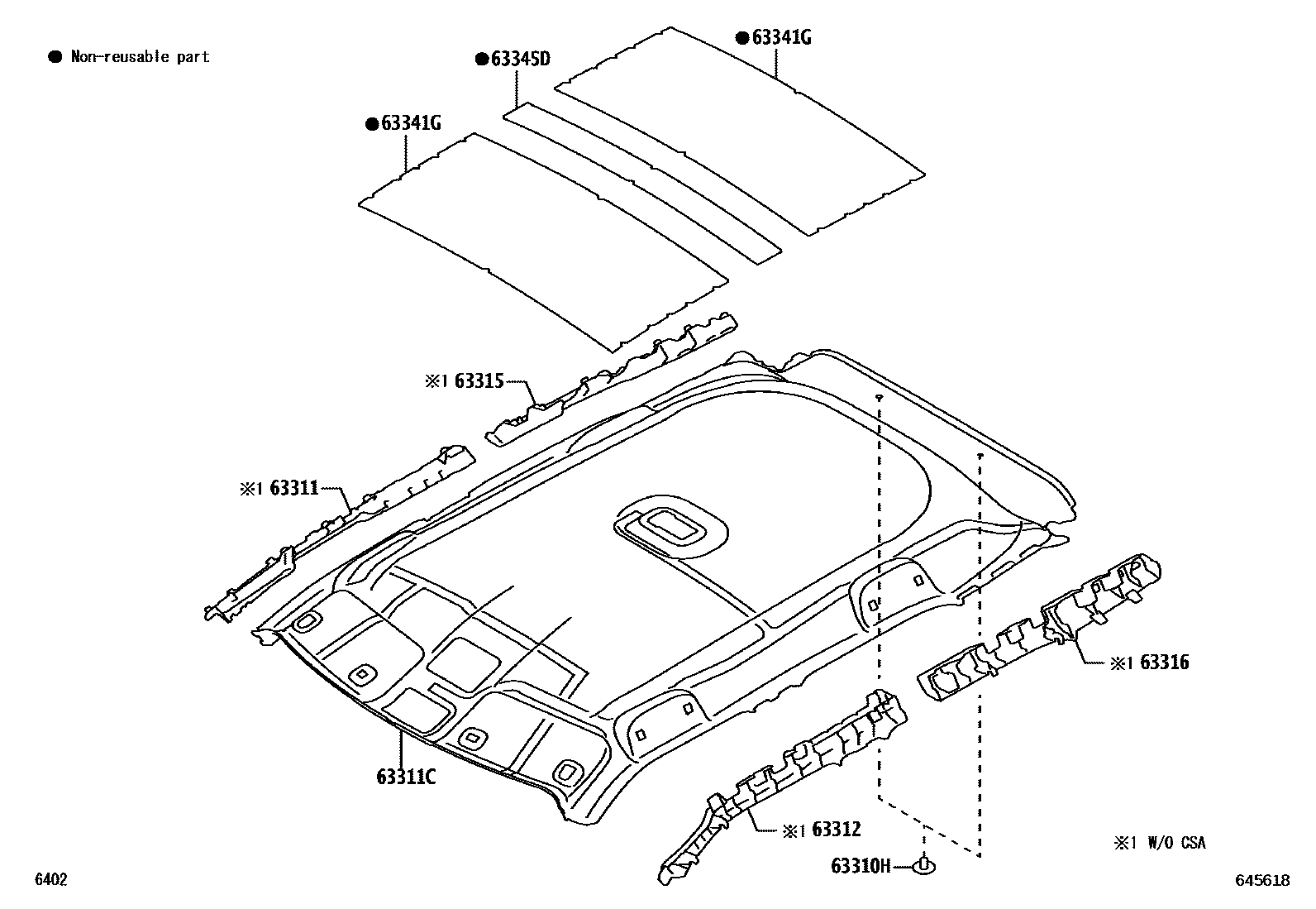 6402 — ROOF HEADLINING & SILENCER PAD
