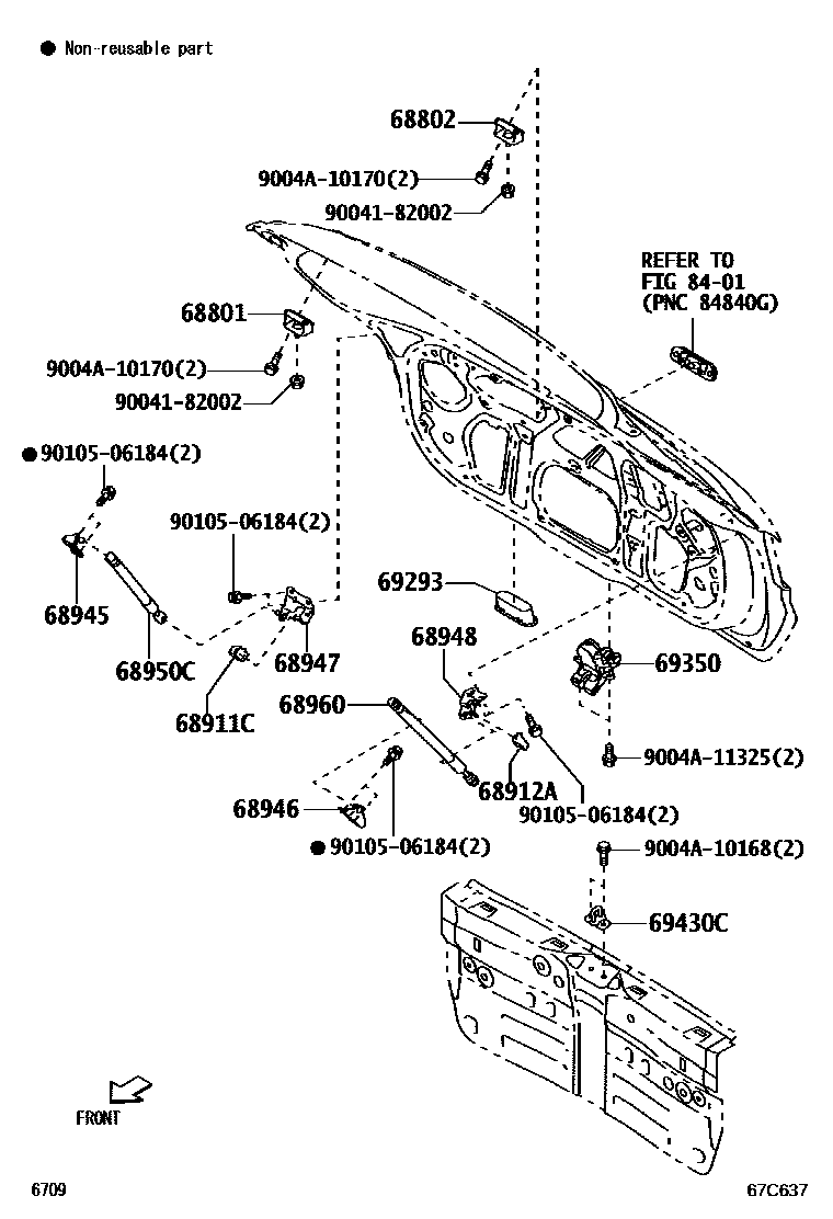 6709 — BACK DOOR LOCK & HANDLE