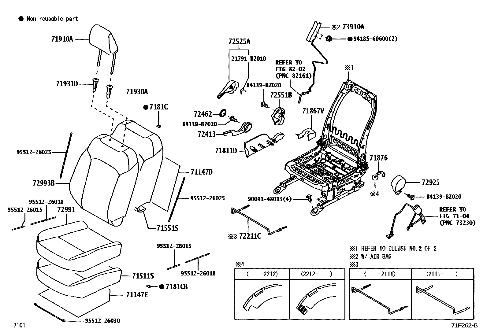 7101 — FRONT SEAT & SEAT TRACK