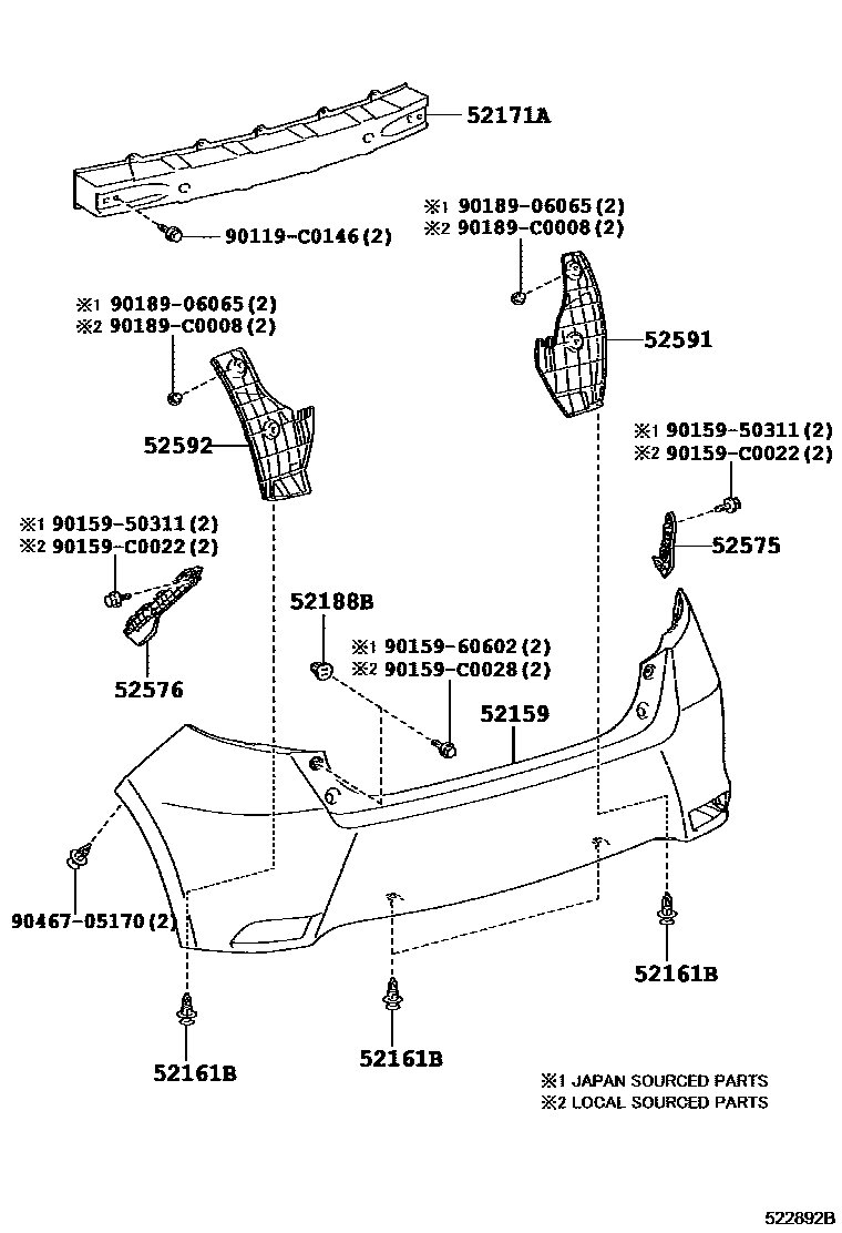 5202 — REAR BUMPER & BUMPER STAY