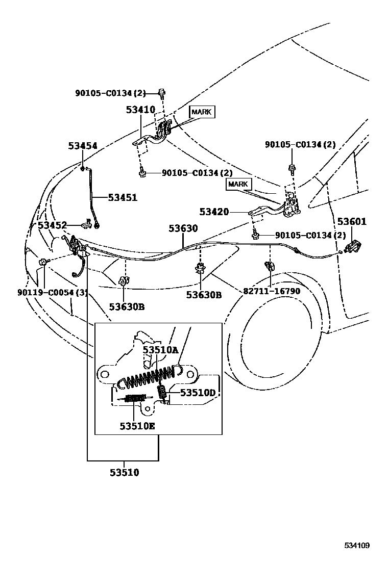 5303 — HOOD LOCK & HINGE