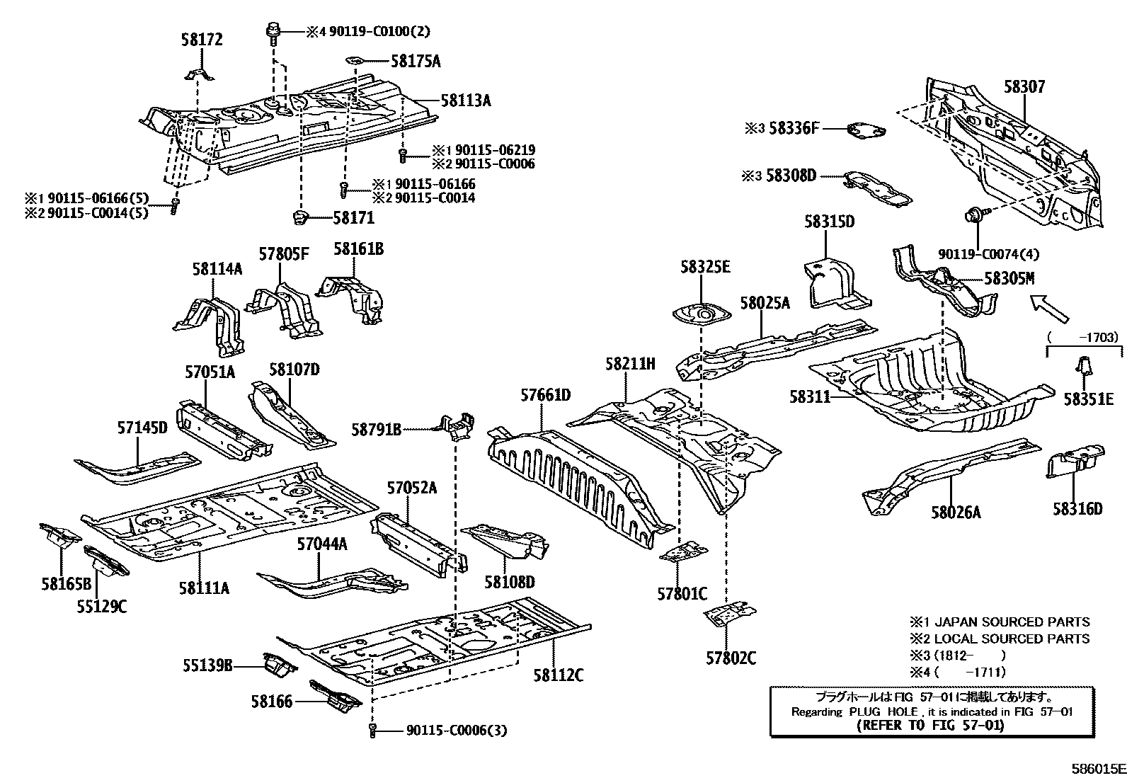 5801 — FLOOR PAN & LOWER BACK PANEL