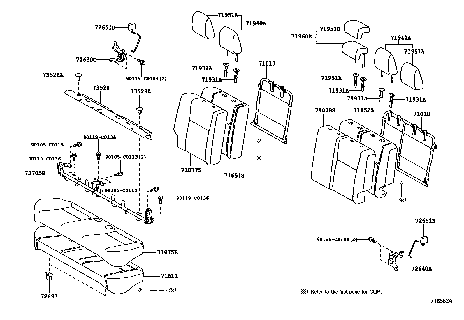 7102 — REAR SEAT & SEAT TRACK