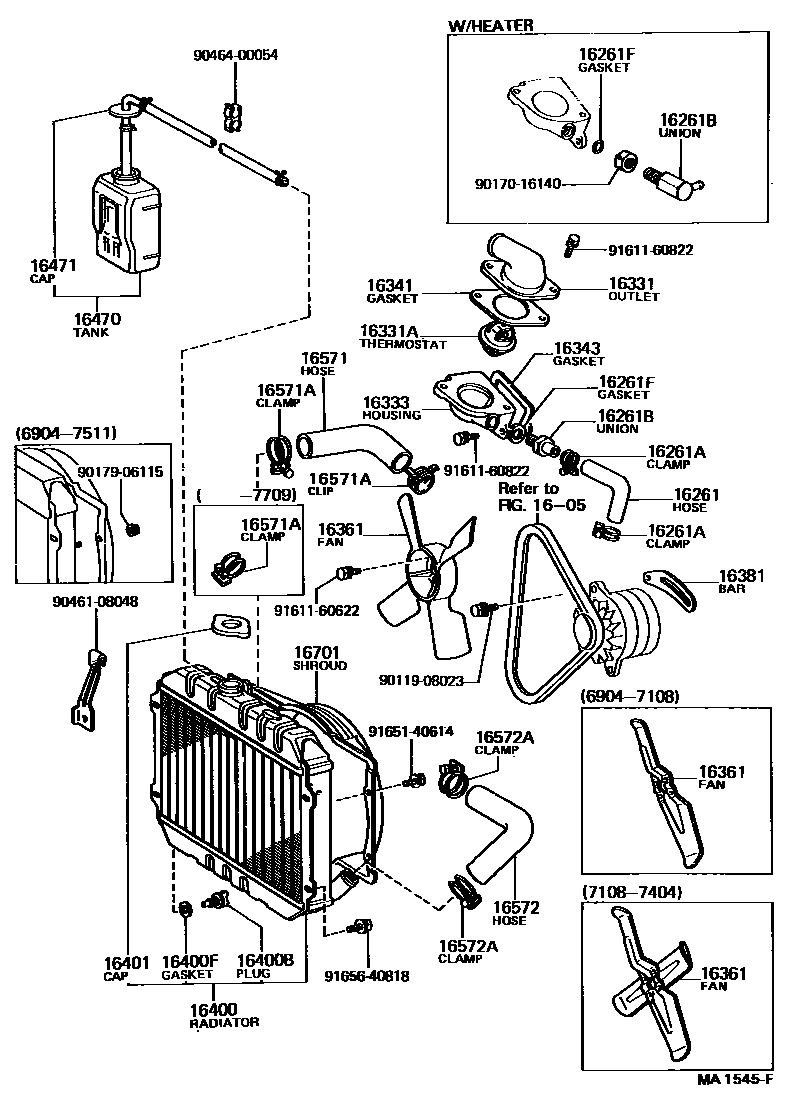 1603 — RADIATOR & WATER OUTLET
