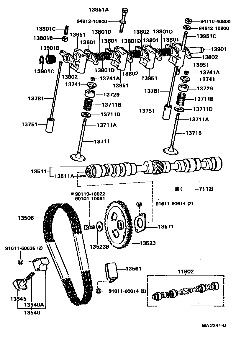 1302 — CAMSHAFT & VALVE