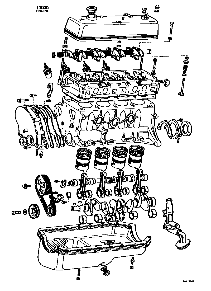 1101 — PARTIAL ENGINE ASSEMBLY