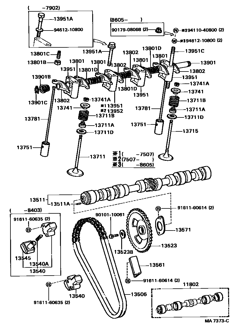 1302 — CAMSHAFT & VALVE