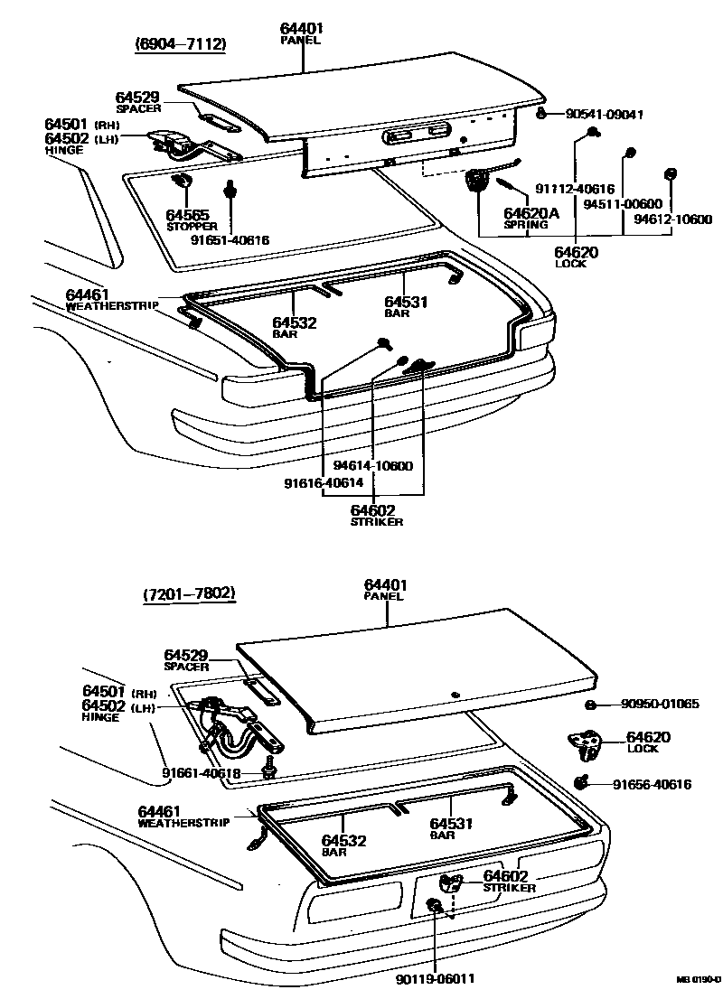 6105 — LUGGAGE COMPARTMENT DOOR & LOCK