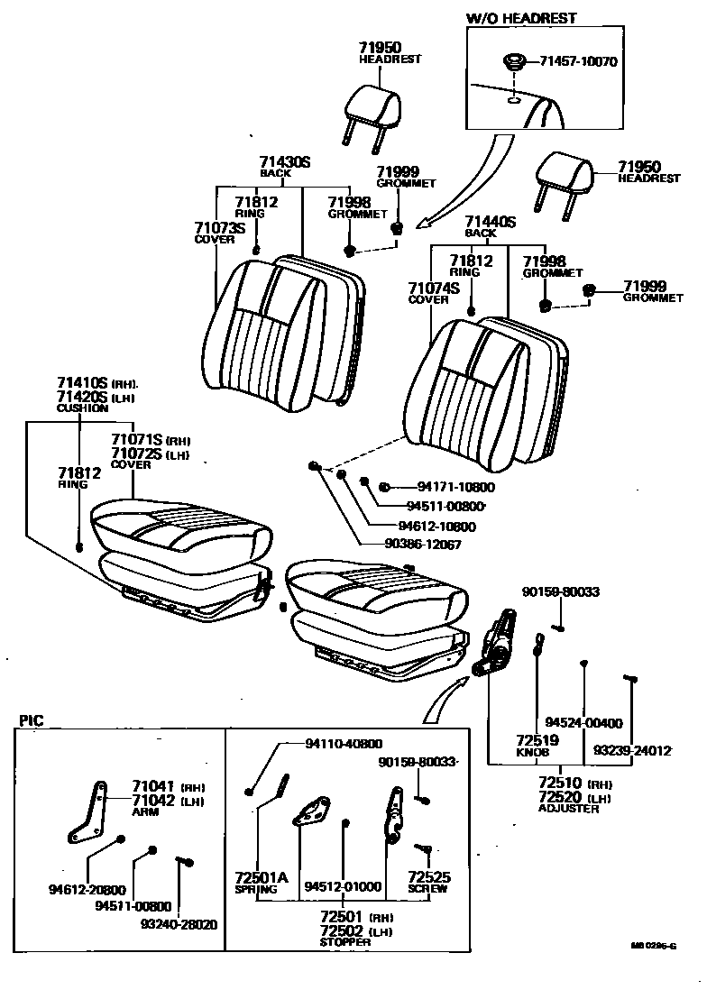 7101 — FRONT SEAT & SEAT TRACK