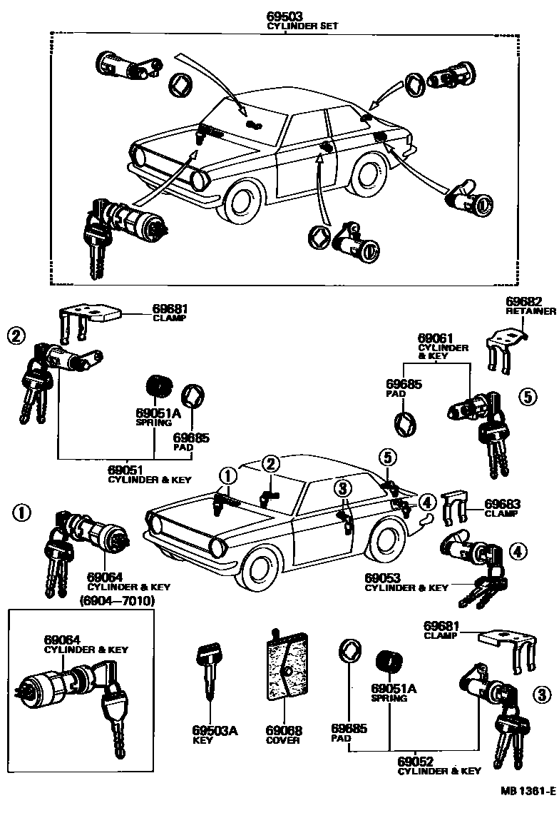 6712 — LOCK CYLINDER SET