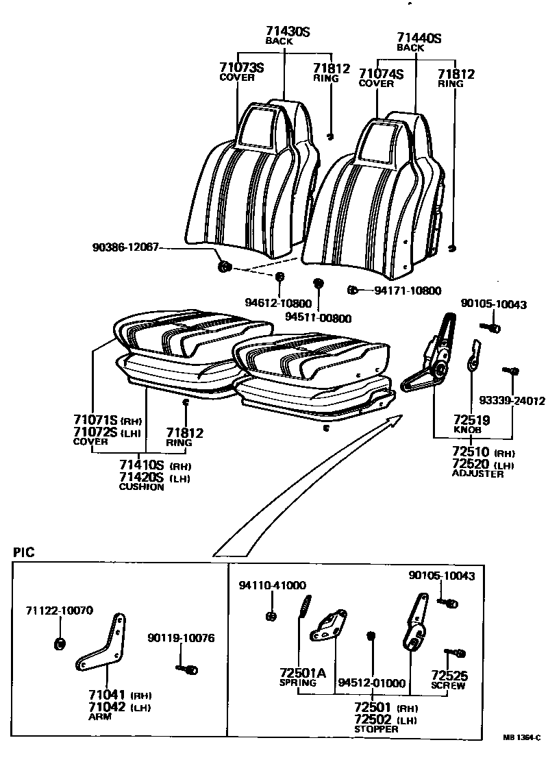 7101 — FRONT SEAT & SEAT TRACK