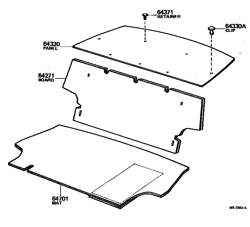 6403 — PACKAGE TRAY PANEL & LUGGAGE COMPARTMENT MAT