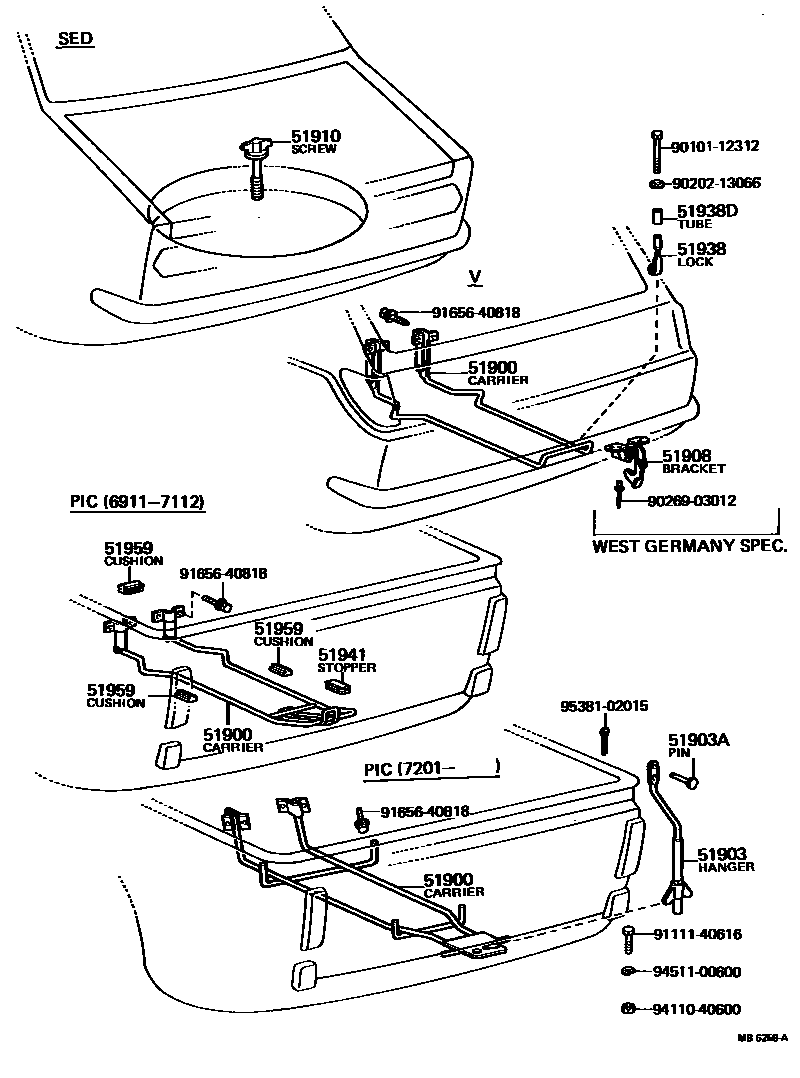 5104 — SPARE WHEEL CARRIER