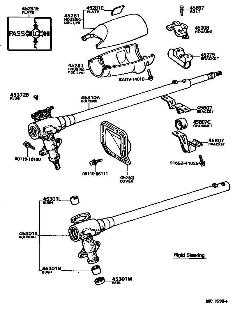 4501 — STEERING COLUMN & SHAFT