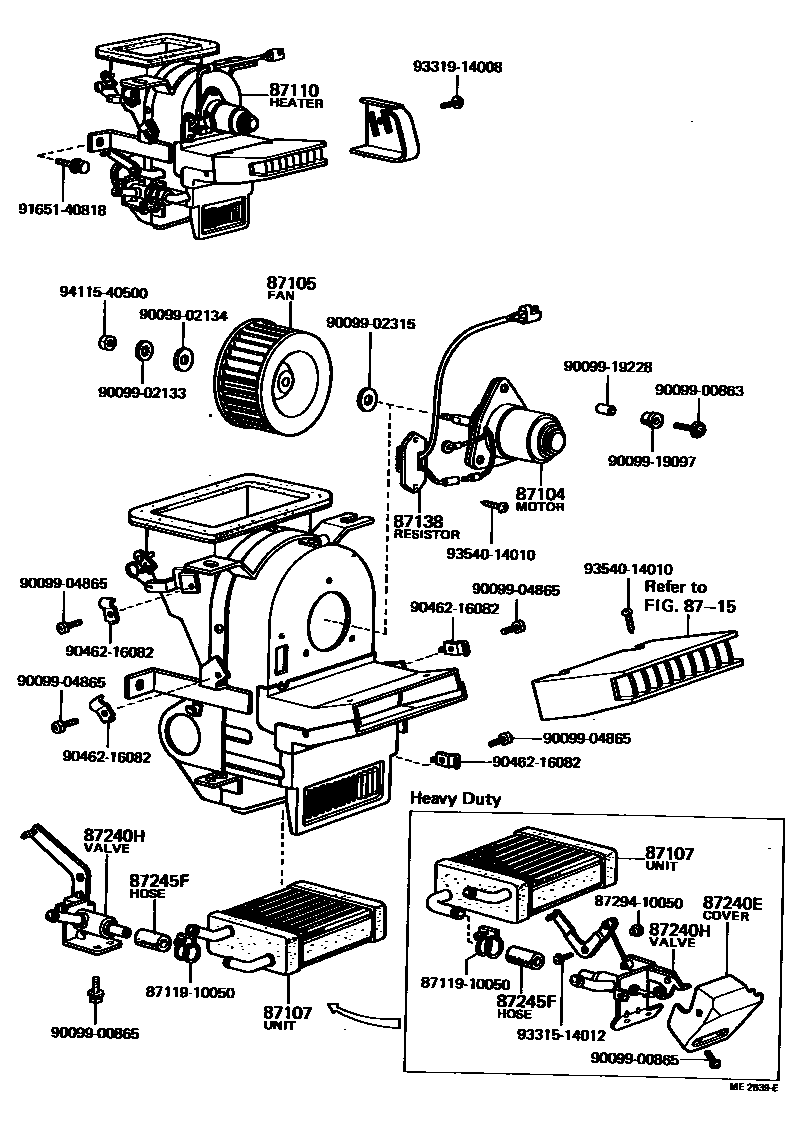 8712 — HEATING & AIR CONDITIONING - HEATER UNIT & BLOWER
