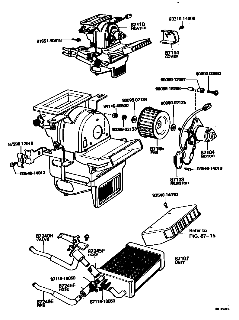 8712 — HEATING & AIR CONDITIONING - HEATER UNIT & BLOWER