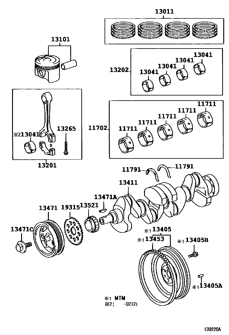 1301 — CRANKSHAFT & PISTON