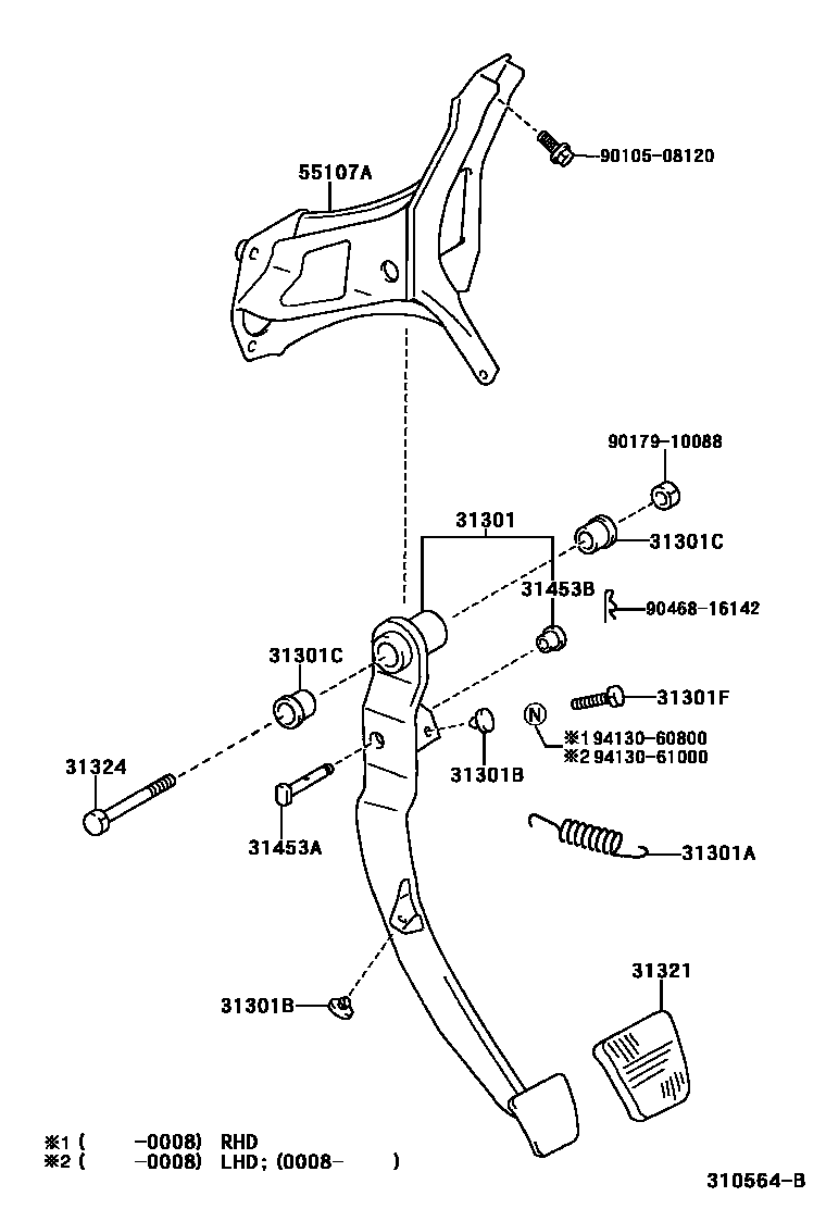 3102 — CLUTCH PEDAL & FLEXIBLE HOSE