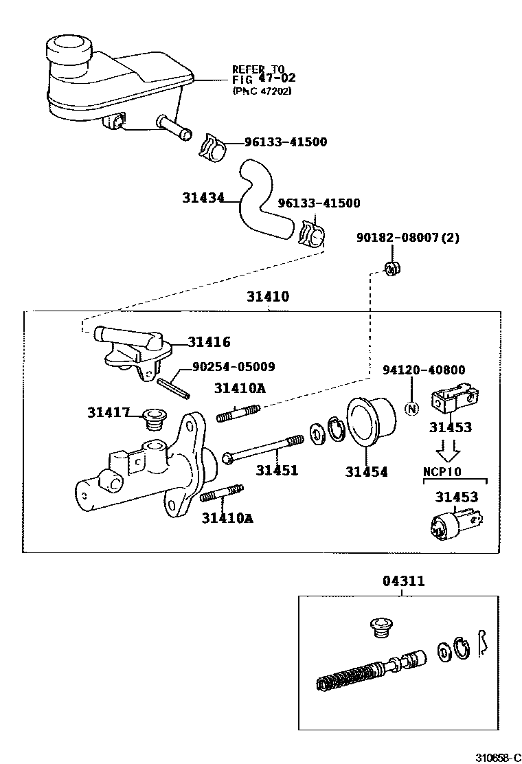 3103 — CLUTCH MASTER CYLINDER