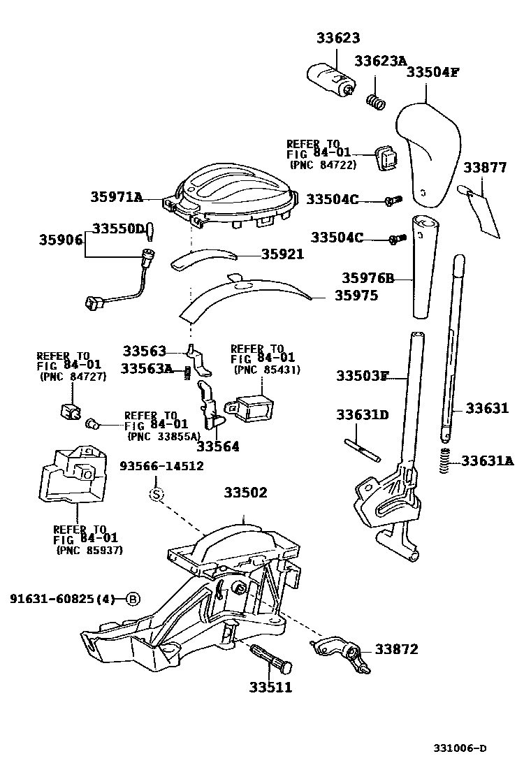 3312 — SHIFT LEVER & RETAINER
