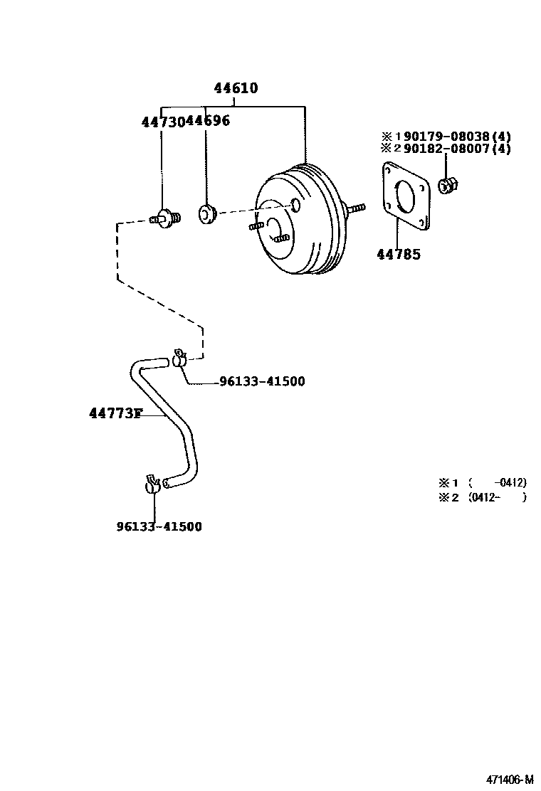 4703 — BRAKE BOOSTER & VACUUM TUBE