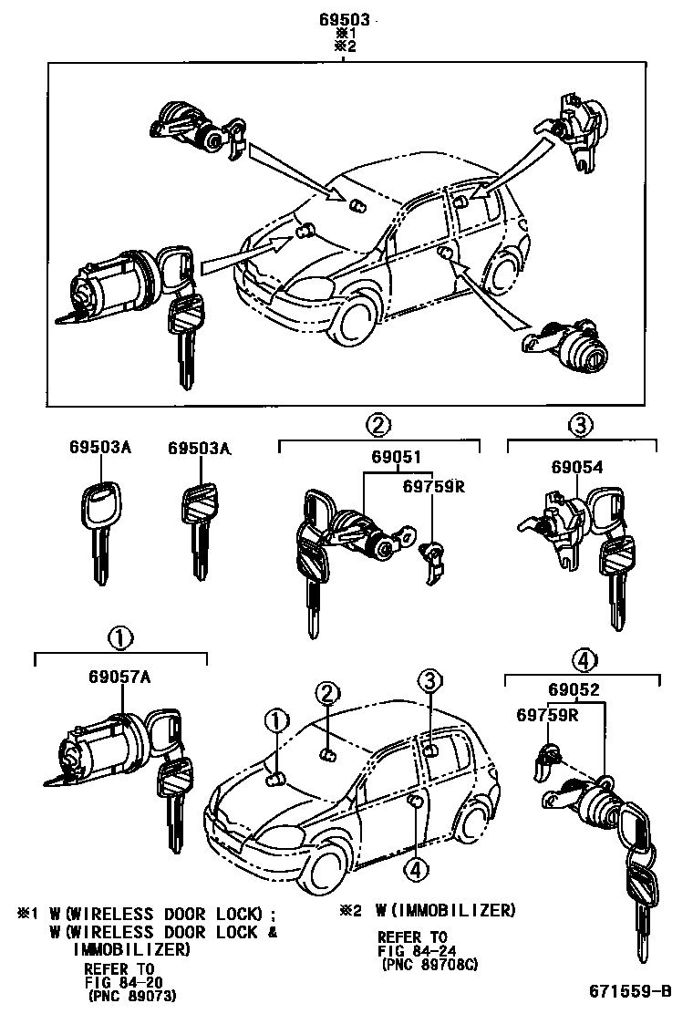 6712 — LOCK CYLINDER SET