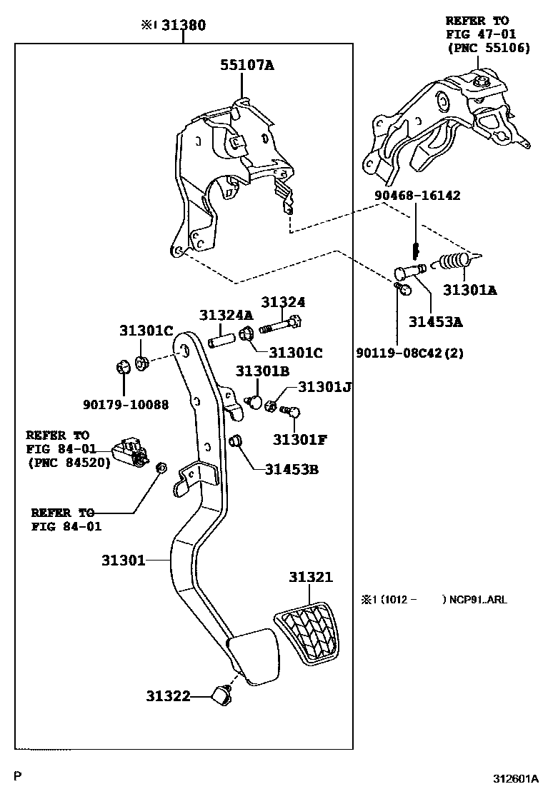 3102 — CLUTCH PEDAL & FLEXIBLE HOSE