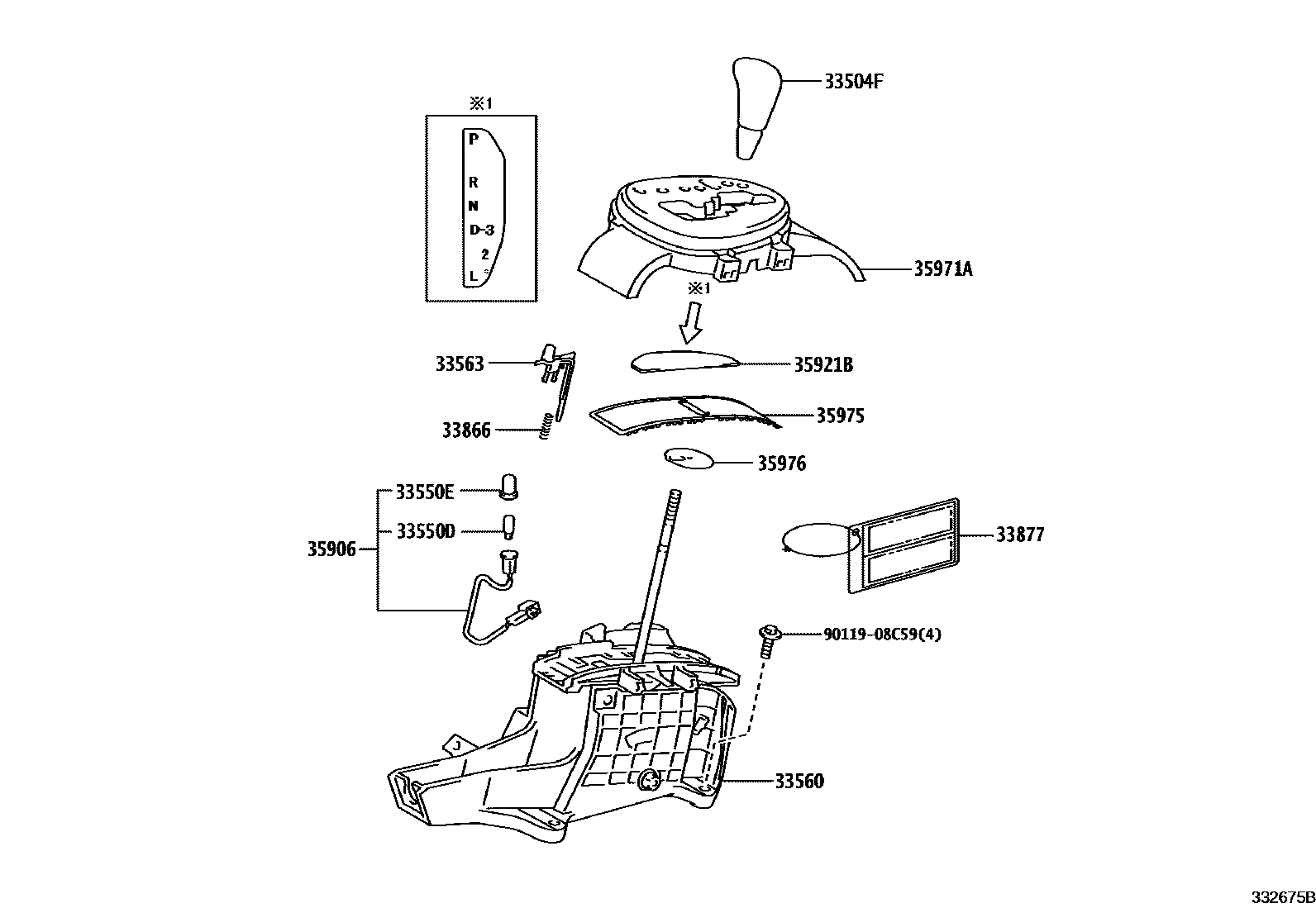 3312 — SHIFT LEVER & RETAINER
