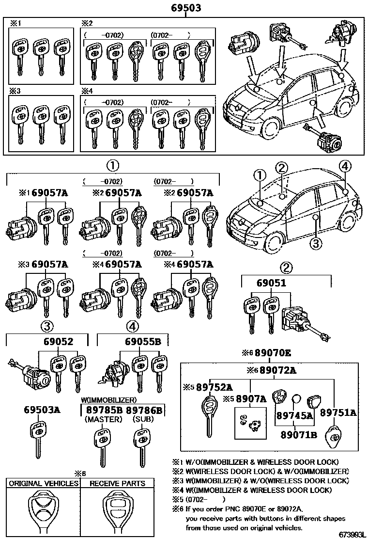 6712 — LOCK CYLINDER SET