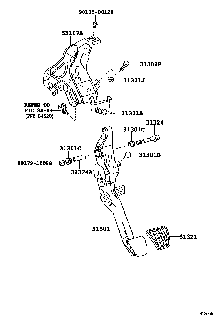 3102 — CLUTCH PEDAL & FLEXIBLE HOSE