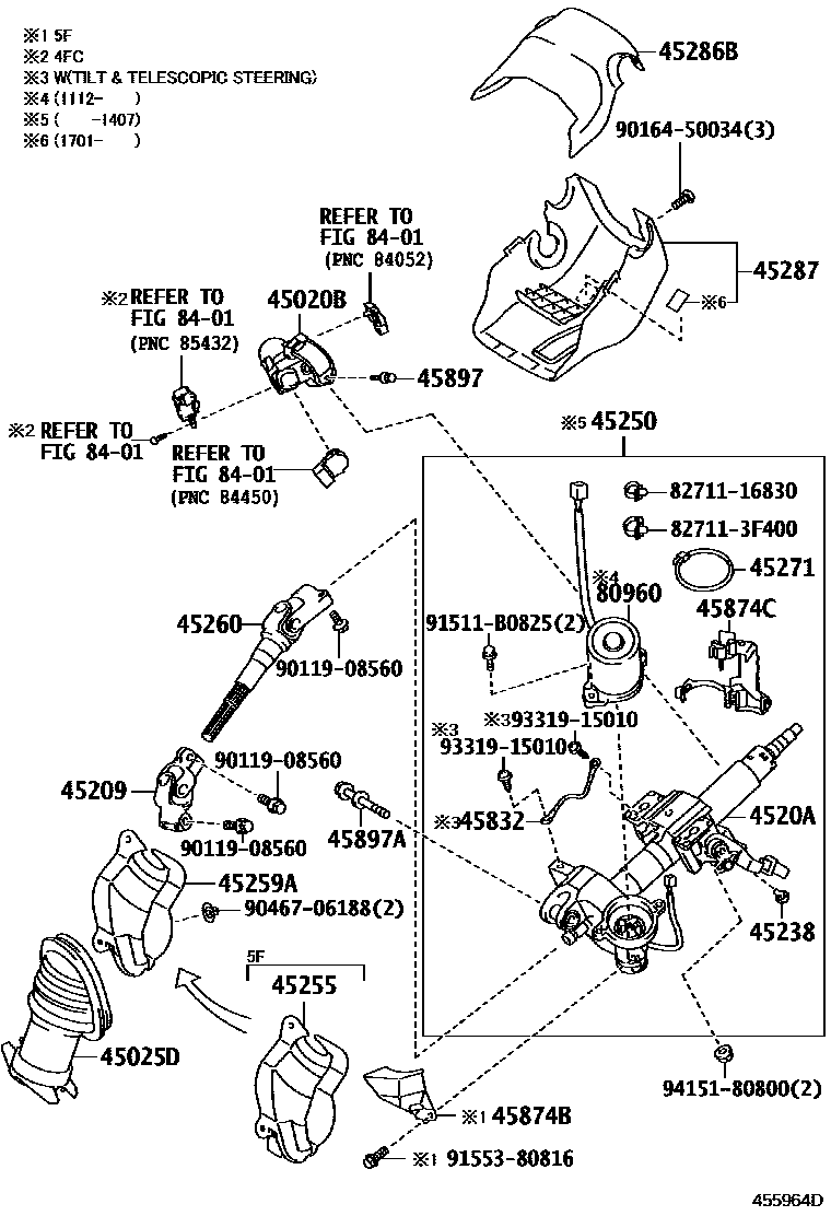 4501 — STEERING COLUMN & SHAFT