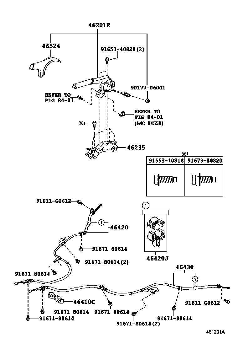4601 — PARKING BRAKE & CABLE