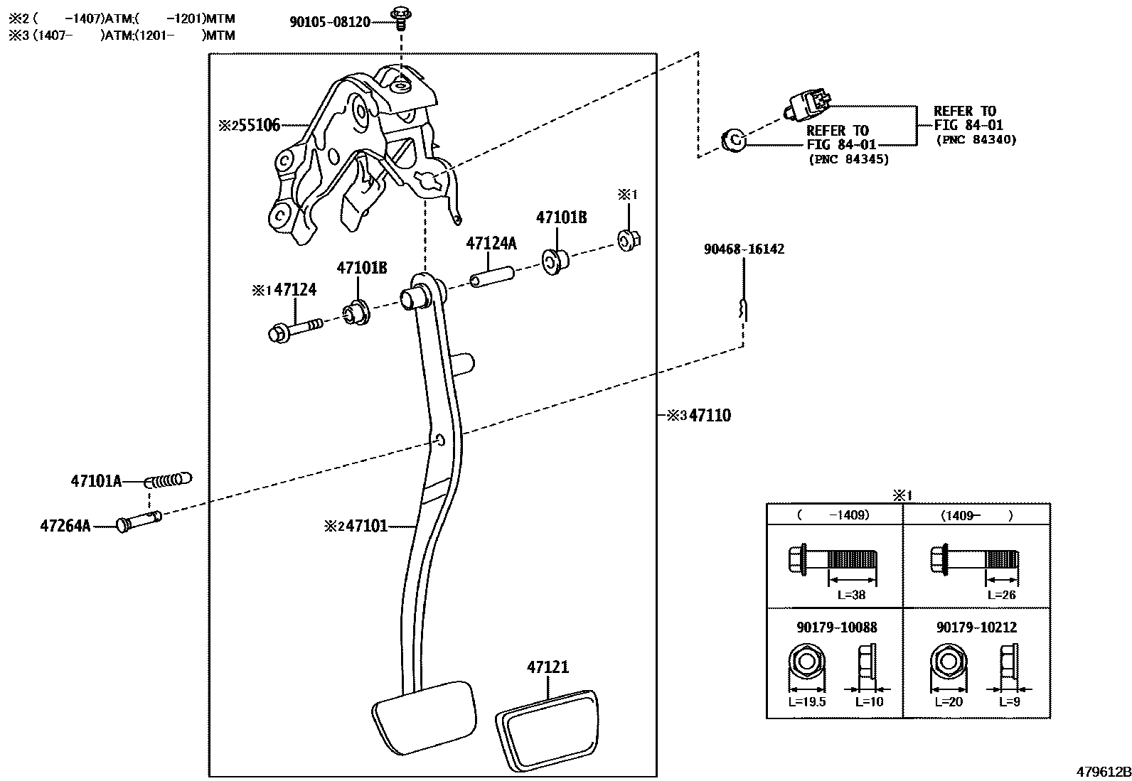 4701 — BRAKE PEDAL & BRACKET