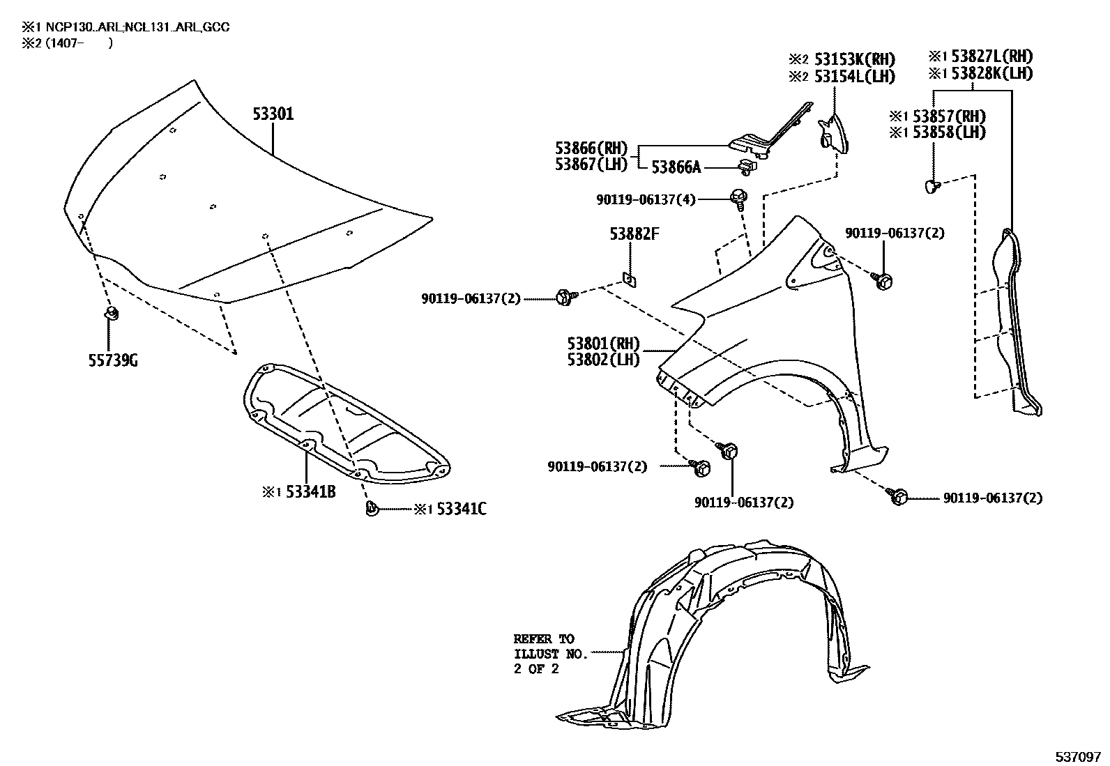 5302 — HOOD & FRONT FENDER