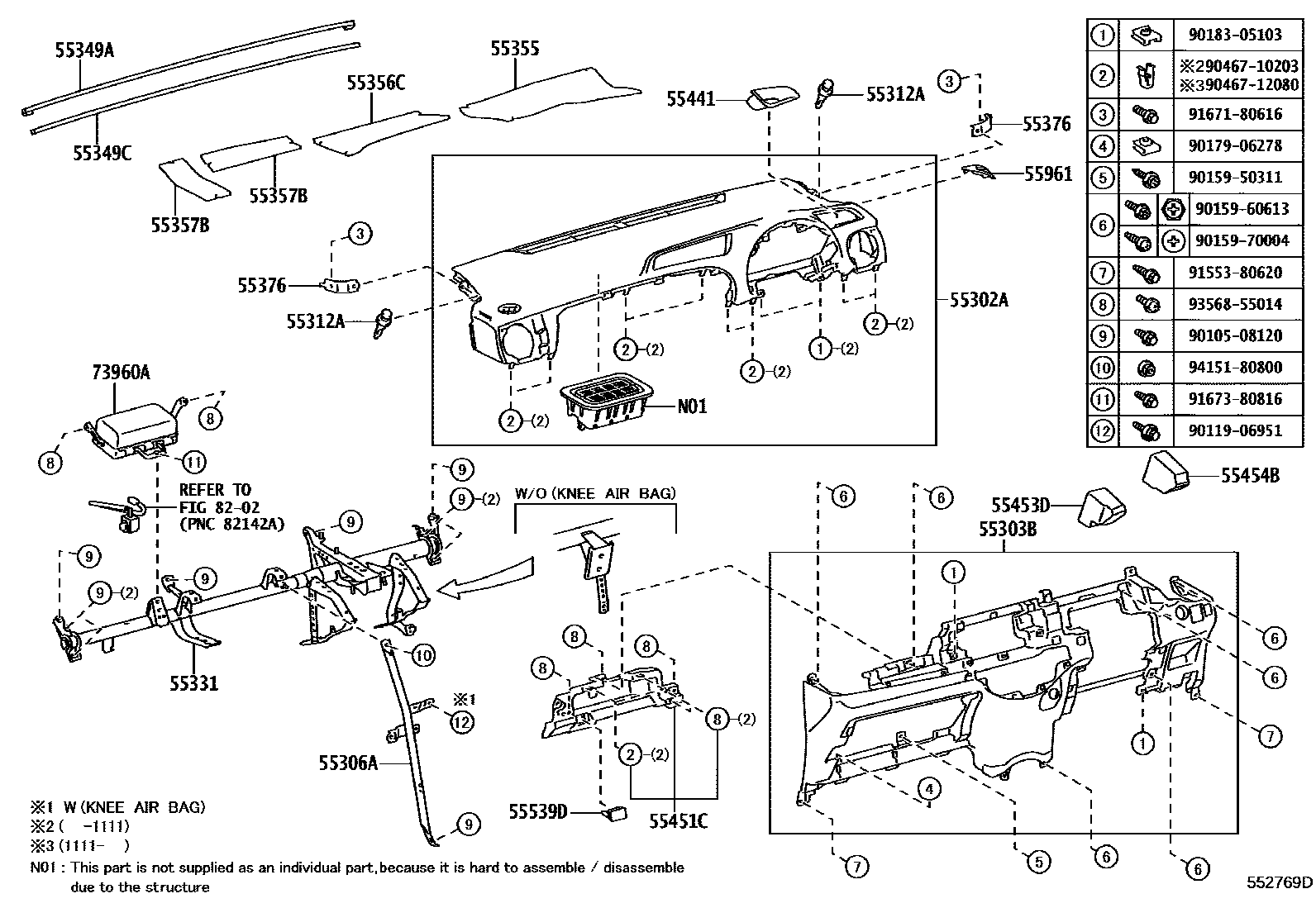 5501 — INSTRUMENT PANEL & GLOVE COMPARTMENT