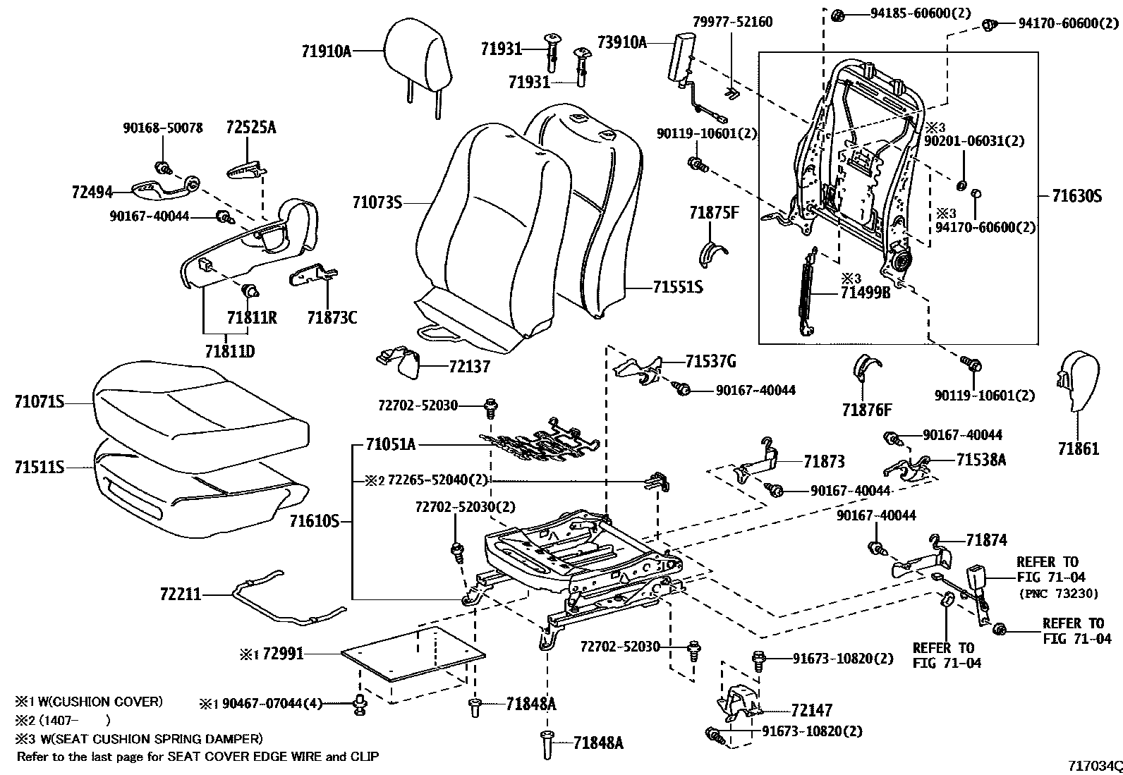 7101 — FRONT SEAT & SEAT TRACK