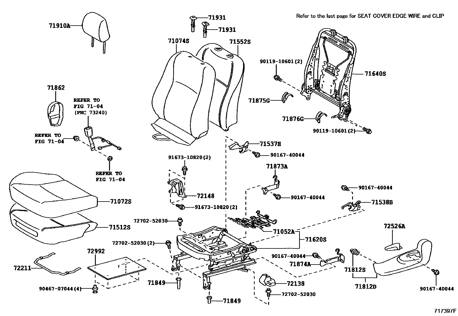 7101 — FRONT SEAT & SEAT TRACK