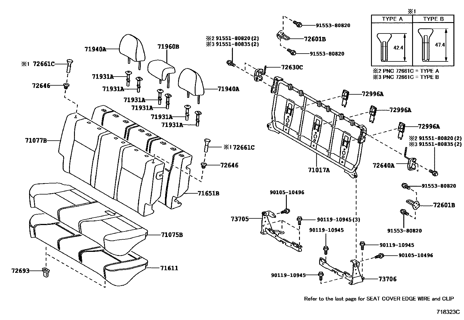 7102 — REAR SEAT & SEAT TRACK