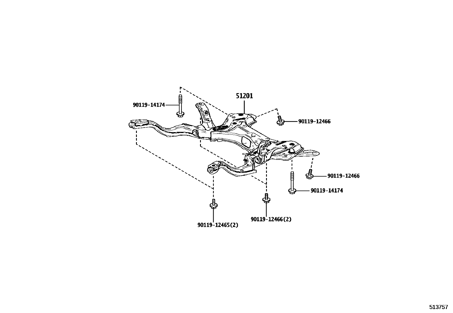 5102 — SUSPENSION CROSSMEMBER & UNDER COVER