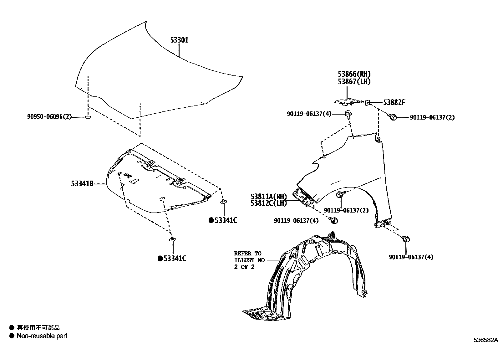 5302 — HOOD & FRONT FENDER